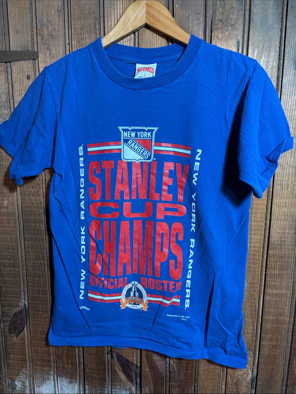 Vintage New York Rangers Blue 1994 'Stanley Cup Champs' Graphic Tee